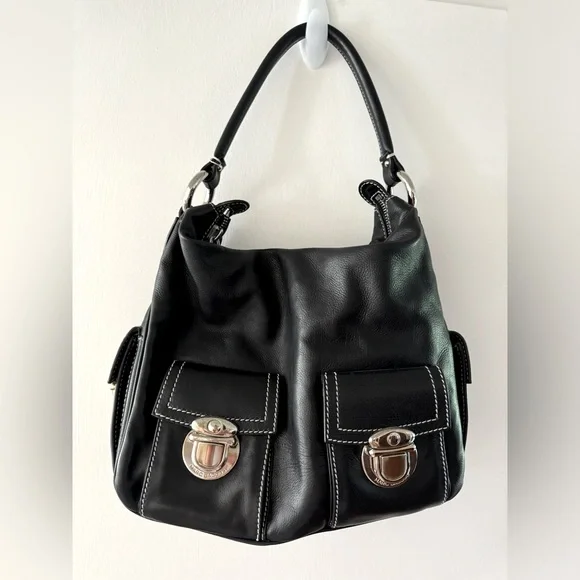 Marc Jacobs | Bags | Marc Jacobs Vintage Black Leather Hobo